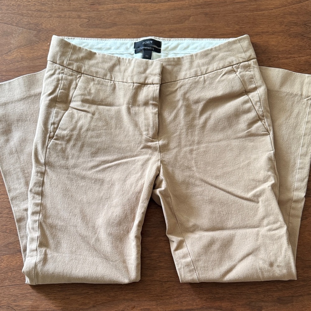 J. Crew Women's Light Tan Straight Leg Pants